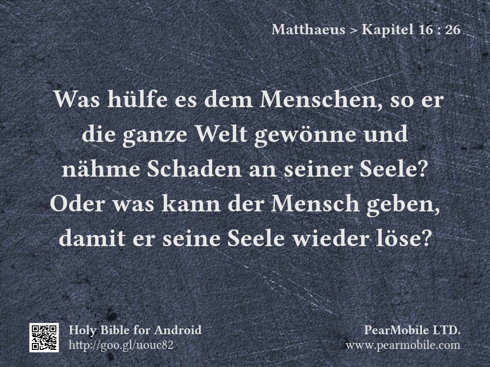 Matthaeus, Kapitel 16:26
